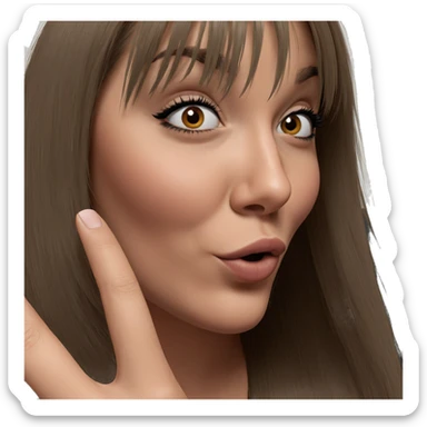 realistic portrait of girl sticker