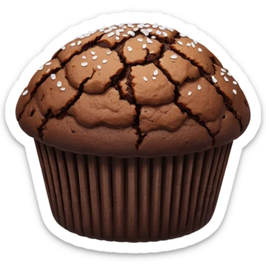 dark brown chocolate muffin sticker