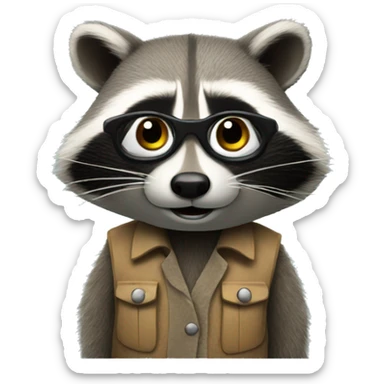 A project manager raccoon sticker