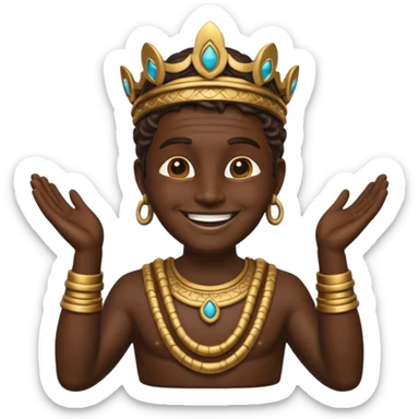 Statue of god solo leveling with big smile sticker