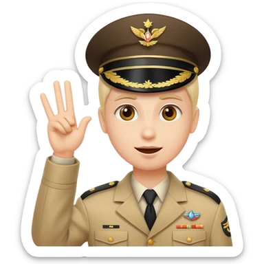 Combine this emoji:🫡 and this emoji:🤪 sticker