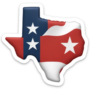 similar shape and shading as all the Apple emojis for flags but for Texas sticker