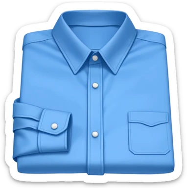 blue shirt, folded sticker
