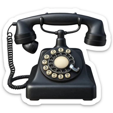 old telephone sticker