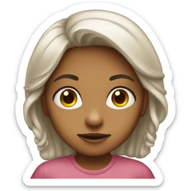 A girl side eying someone sticker