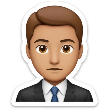 director businessconfidently wears smart business attire sticker