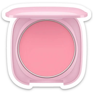 blush compact, pastel pink blush powder sticker