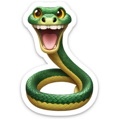 snake face smil sticker