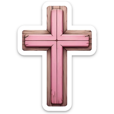 Pink cross sticker