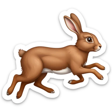 Running hare sticker