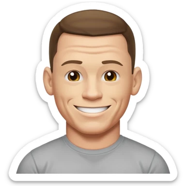 John cena emoji wearing t-shirt u cant c me sticker