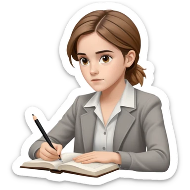 Emma Watson Studying sticker