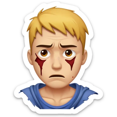 A guy getting beat up sticker