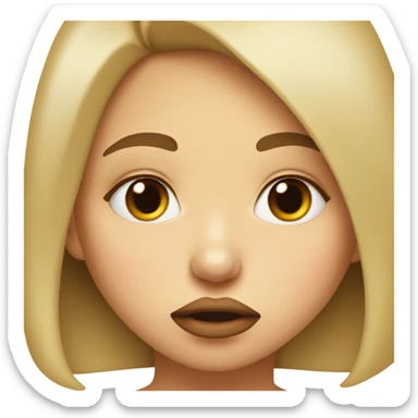 girl with duck lips sticker