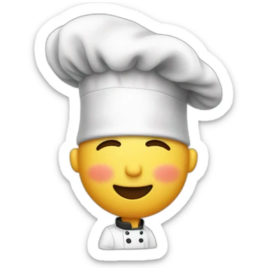 chef puckering up for a kiss sticker