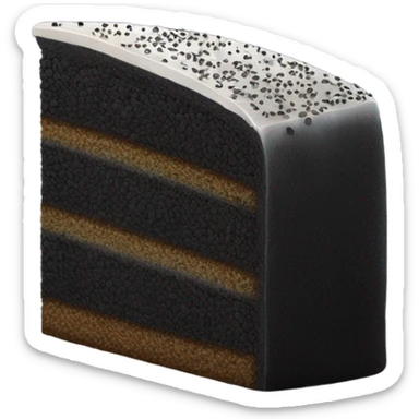 Black sesame cake quarter sticker