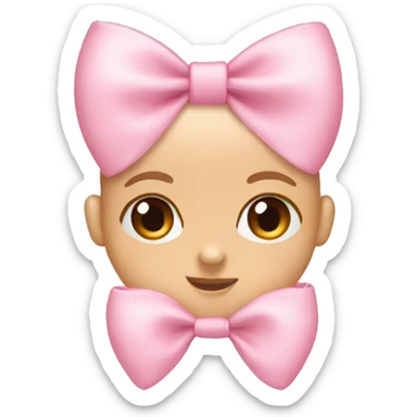 Baby pink bow  sticker