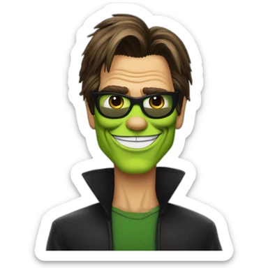 jim carrey the mask with cat ears sticker