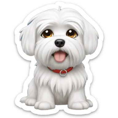 maltese dog sticker