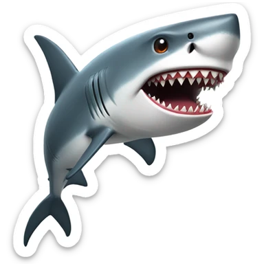 Shark with a gun sticker