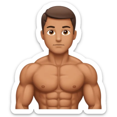 Man with abs sticker