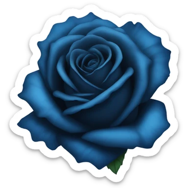 Black rose blue tips sticker