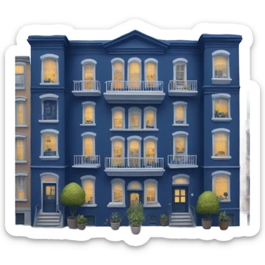 navi blue town sticker