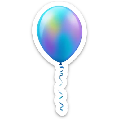 New Year's balloon sticker