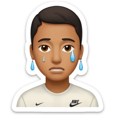 make a crying person i nike tech emoji sticker