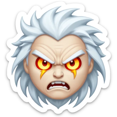 White Thunder - Very Angry - Completely White/Shades of White - Big sticker