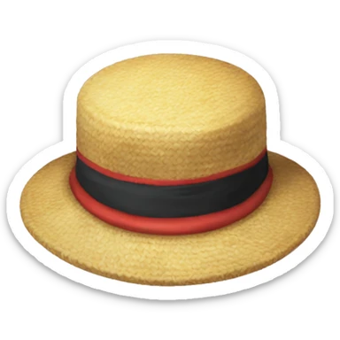 Luffy hat from one piece  sticker