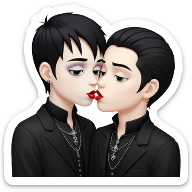 Goth Boys kissing sticker