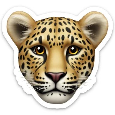 Corazon con estampado de leopardo  sticker