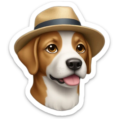 Chien avec un chapeau hautforme sticker