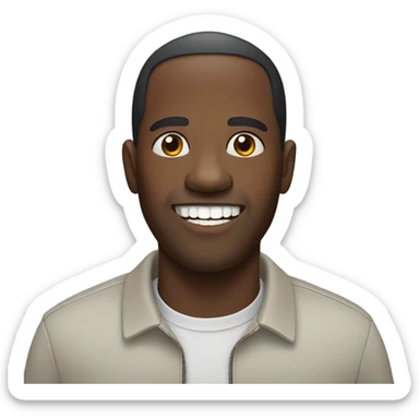 Wide african American man. Gap in teeth. sticker