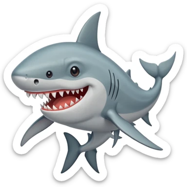 Q el tiburón tenga patas y y q este feliz  sticker