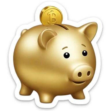 goldenned piggy bank sticker