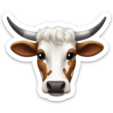 SPECKLED LONGHORN COW LONG LONG LONG sticker