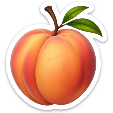 Pooped peach sticker