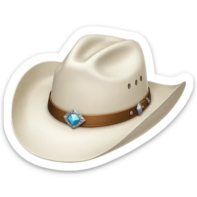 White cowboy hat  sticker