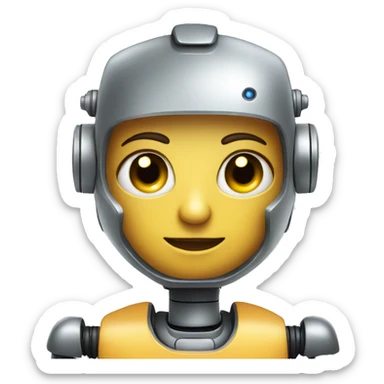 robot virtual assistant sticker