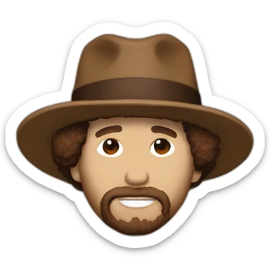 Bob Ross Brown Padres Hat sticker