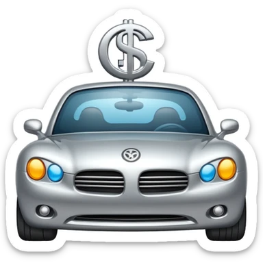 car with dollar symbol sticker