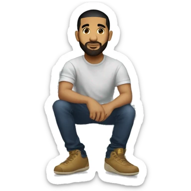 Drake sitting in the CN Tower sticker