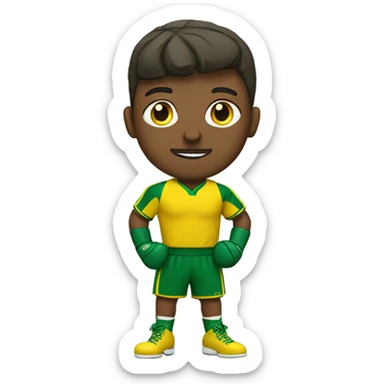 Boxer wearing green & yellow baseball jersey  sticker
