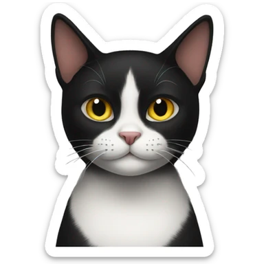 black cat sticker