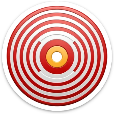 classic red and white bullseye target sticker