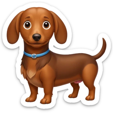 A weiner dog sticker