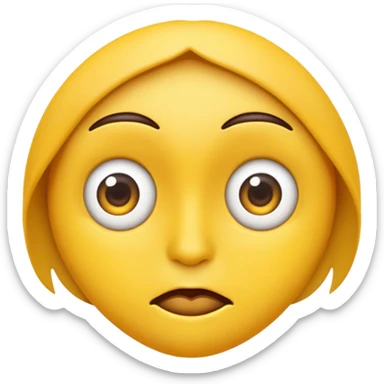 Make a emoji with sideeye with the eyes cockeyed sticker