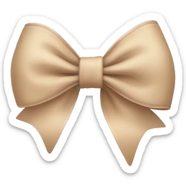 Beige bow sticker